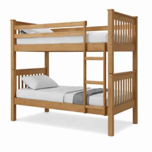 Solid Wood Twin-over-Twin Bunk Bed