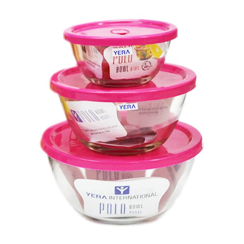 YERA POLO JBOWL WITH LID B16FL X 3N (440ML SET OF 3) 14136 YERA POLO JBOWL WITH LID B16FL X 3N (440ML SET OF 3) 14136 - Image 1