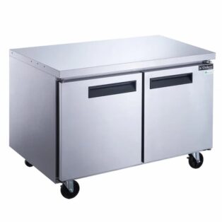 2-Door Undercounter Commercial Refrigerator in Stainless Steel