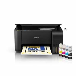 Epson Ecotank L3250 A4 Wi-Fi All-in-One Ink Tank Colour Printer Ink, Black