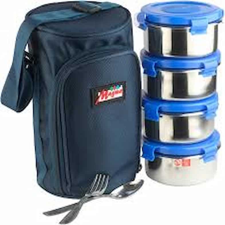 MAGMA CARRY HOT - 4 S STEEL INSULATED TIFFIN CARRIER 14971 MAGMA CARRY HOT - 4 S STEEL INSULATED TIFFIN CARRIER 14971 - Image 1