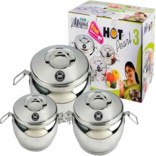 MAGMA HOT PEARL S STEEL HOT POT 3 PCS SET (1000+2000+3000) 14973