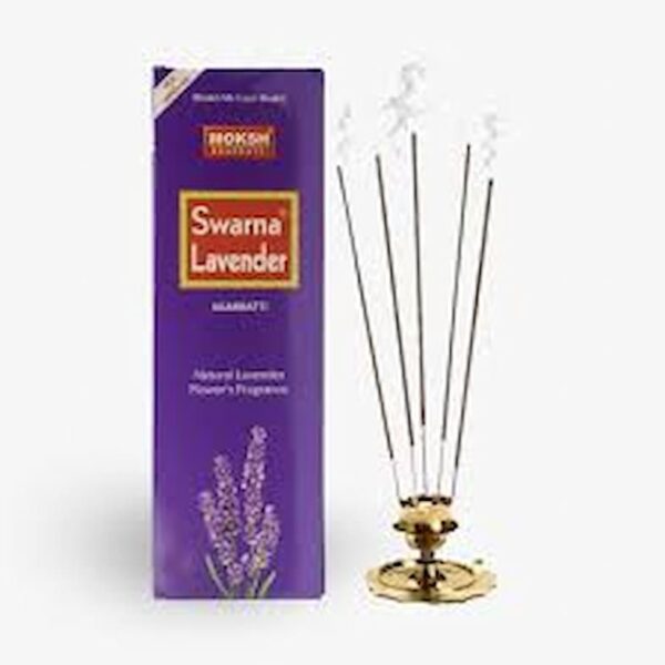 NEW & IMPROVED MOKSH SWARNA LAVENDER INCENSE STICKS- 40 GM 15030