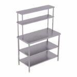 SS Table with Overhead Shelves