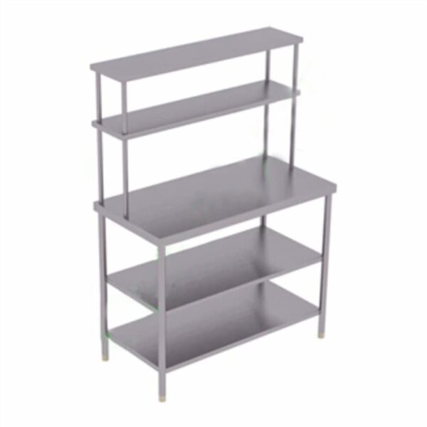 SS Table with Overhead Shelves