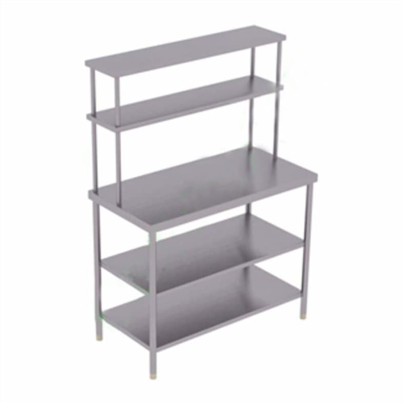 ss table with overhead Shelves SS Table with Overhead Shelves - Image 1